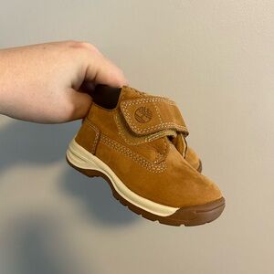 Timberland infant 5 brown boots with Velcro closure